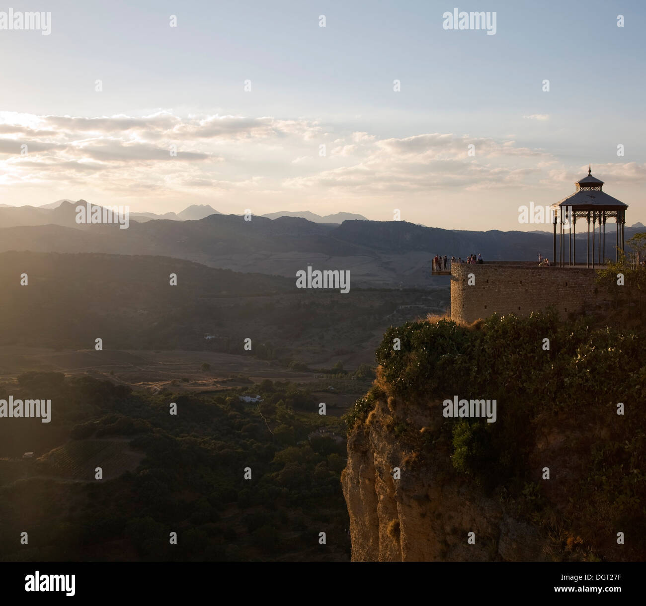 Landschaft Sonnenuntergang Landschaftskulisse Ronda Spain Stockfoto