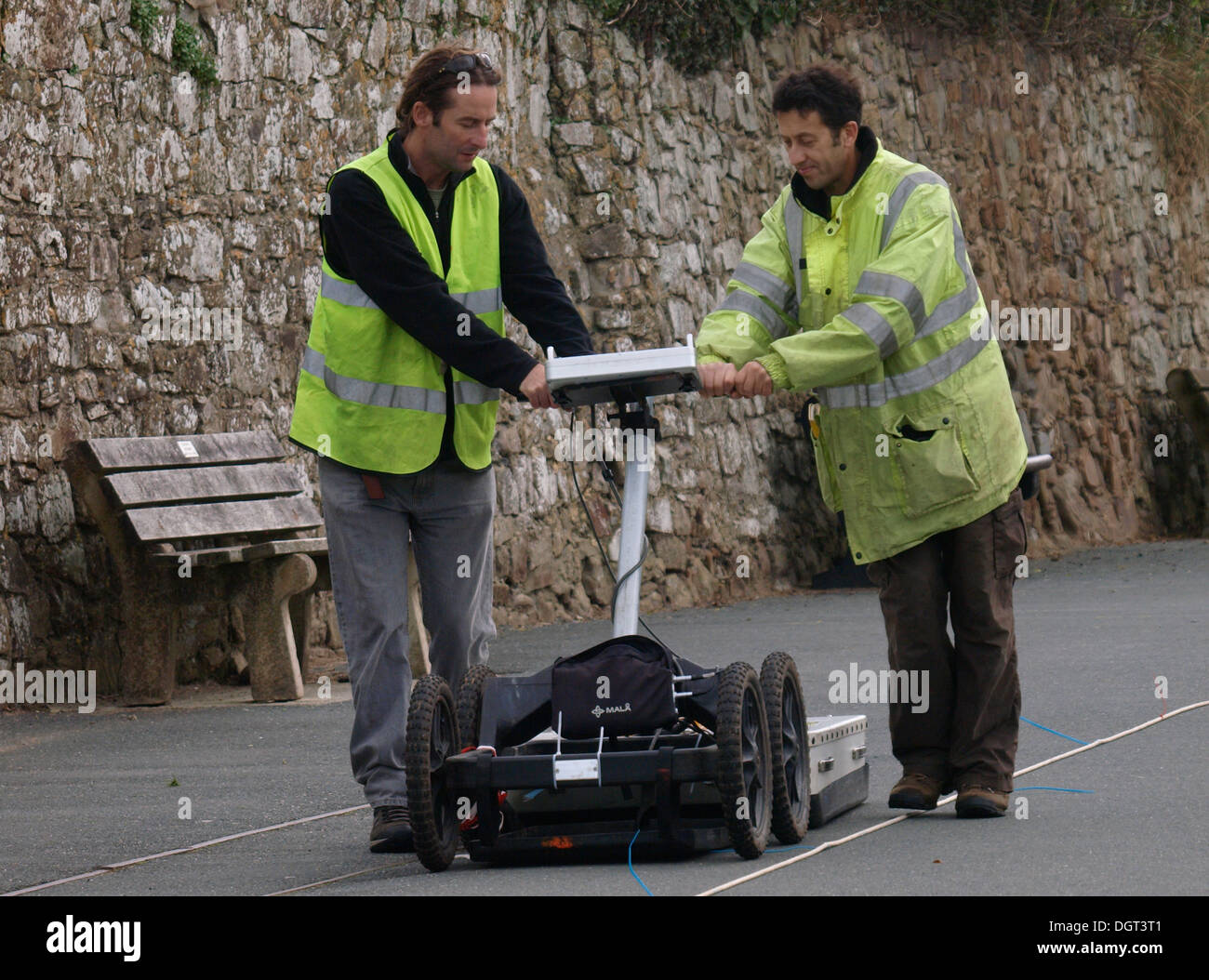 Ground Penetrating Radar, Bude, Cornwall, UK Stockfoto
