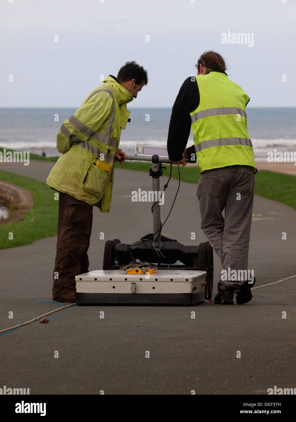 Ground Penetrating Radar, Bude, Cornwall, UK Stockfoto