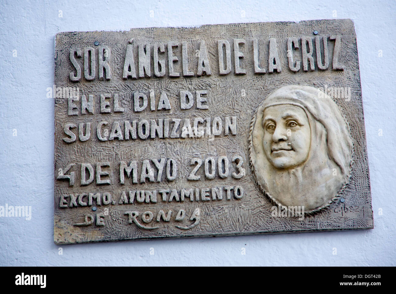 Heiligsprechung von Schwester Angela De La Cruz 4. Mai 00 de Los Ángeles Guerrero González in Ronda Spain Stockfoto