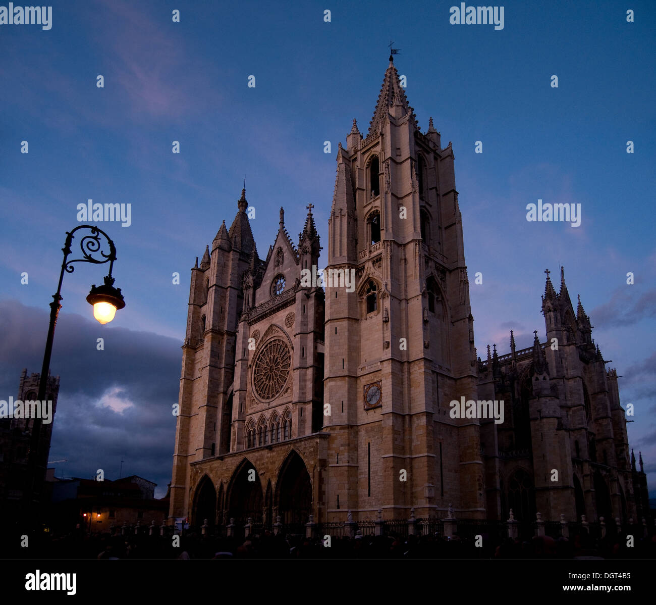 Kathedrale von León in Spanien Stockfoto