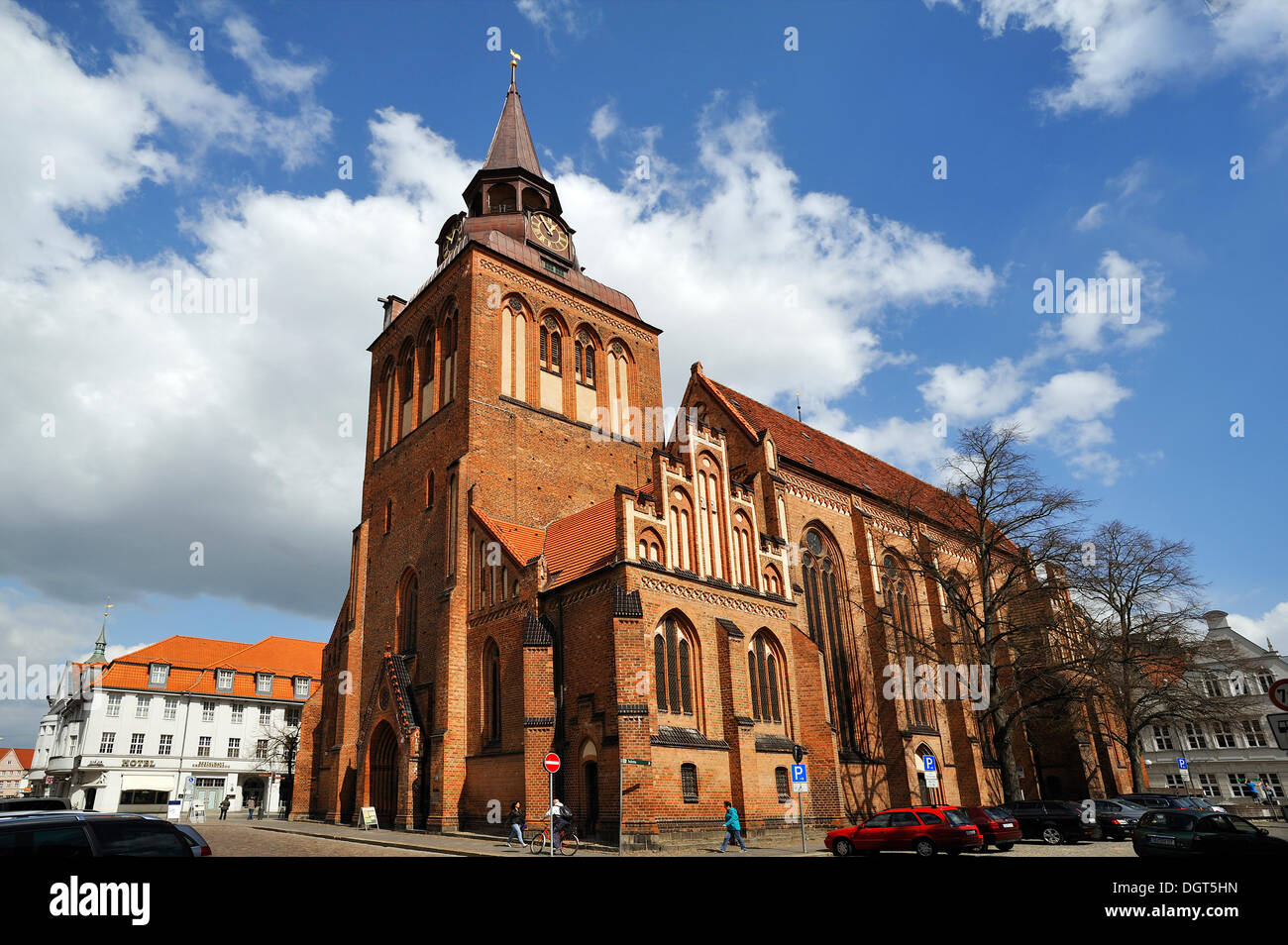 St. Marien Kirchengemeinde, Backsteingotik Kirchenarchitektur, Güstrow, Mecklenburg-Western Pomerania, Deutschland Stockfoto