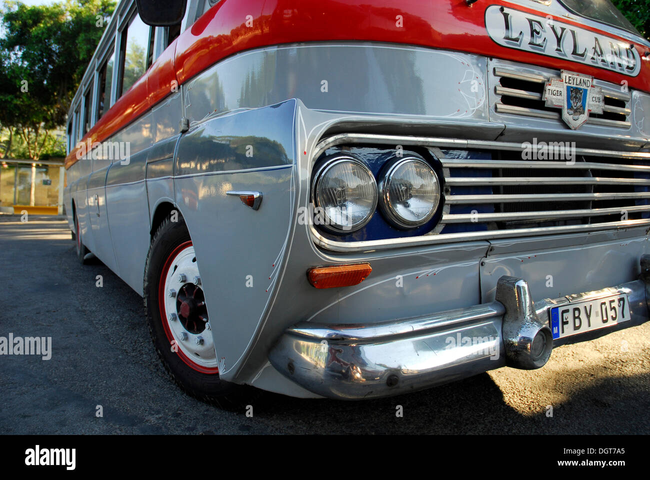 Alten Leyland-Bus, Busstation, Victoria oder Rabat, Insel Gozo, Malta, Mittelmeer, Europa Stockfoto