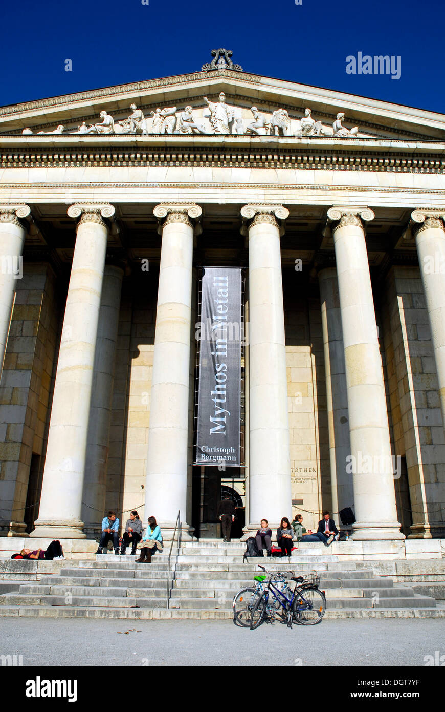 Der Glyptothek, Sammlung antiker Skulpturen, Pinakothek Quadrat, Maxvorstadt, München, Oberbayern Stockfoto