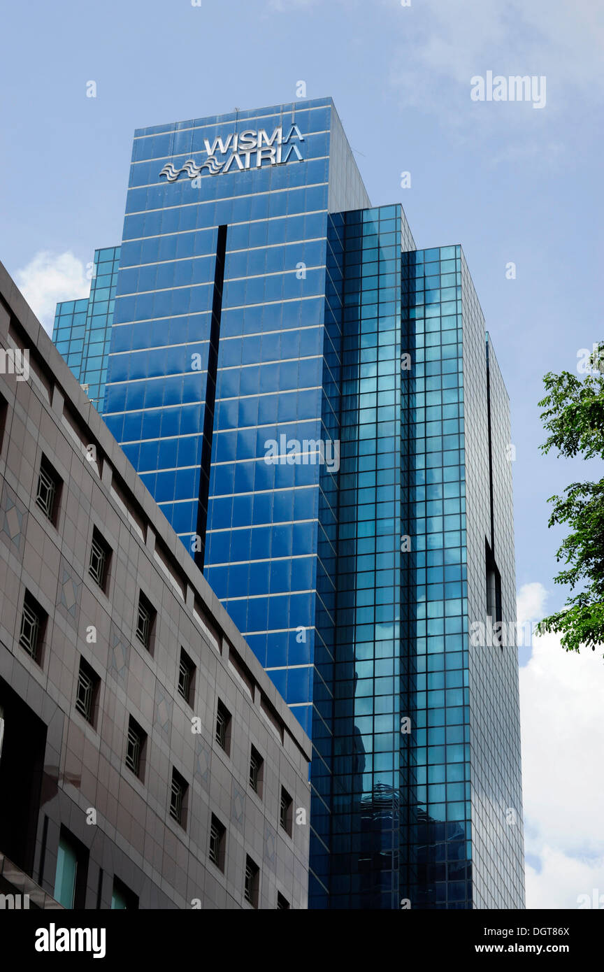 Wisma Atria, Büro- und Einkaufszentrum mit einem Glas Fassade, Orchard Road, Architektur der 80er Jahre, Zentralbereich Stockfoto