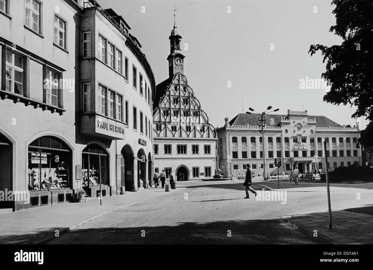 Marktplatz, ca. 1982, Zwickau, Sachsen, DDR, Ost-Deutschland, Europa Stockfoto