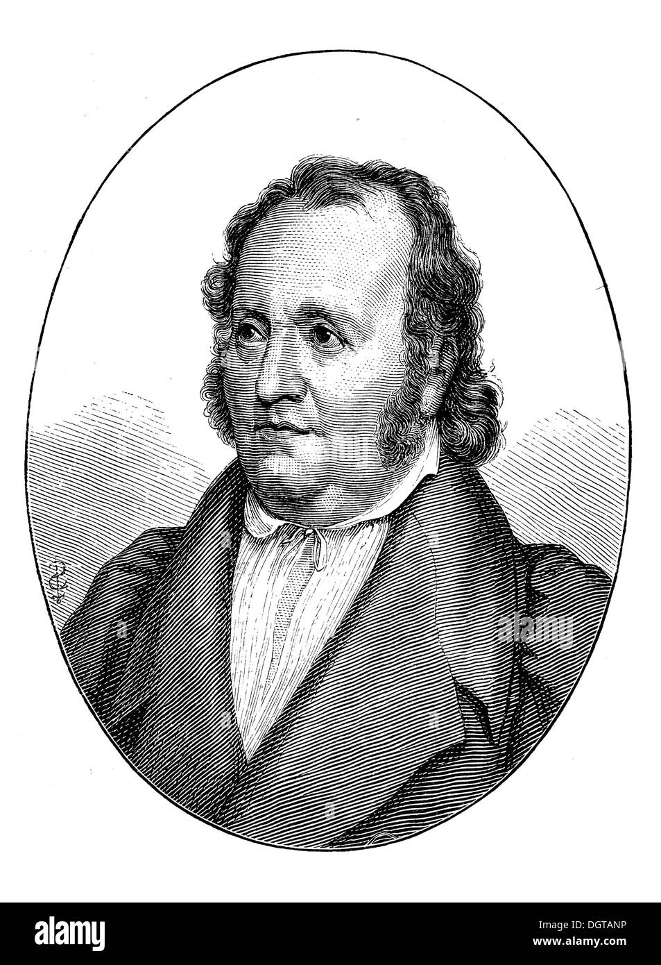 Jean Paul, historische Abbildung in die Deutsche Literaturgeschichte oder deutsche Literatur aus dem Jahr 1885 Stockfoto