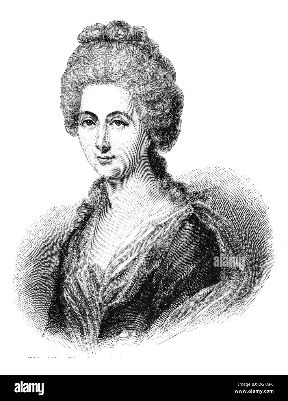 Charlotte Kestner, Werther und Lotte, historische Abbildung in die Deutsche Literaturgeschichte oder deutsche Literatur aus dem Jahr 1885 Stockfoto