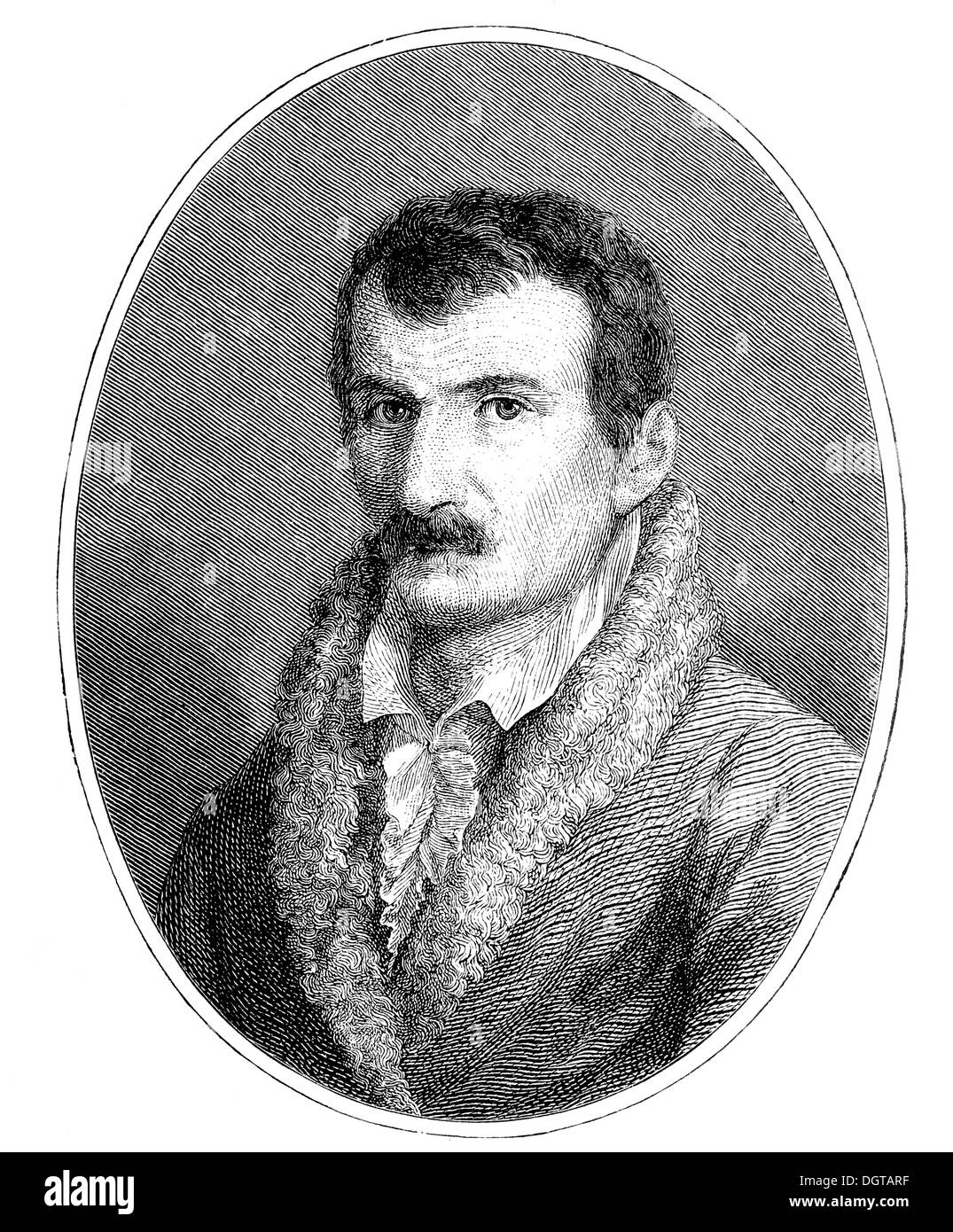 Seume, gezeichnet im Jahre 1809, historische Illustration aus Deutsche Literaturgeschichte, eine Geschichte der deutschen Literatur aus dem Jahr 1885 Stockfoto