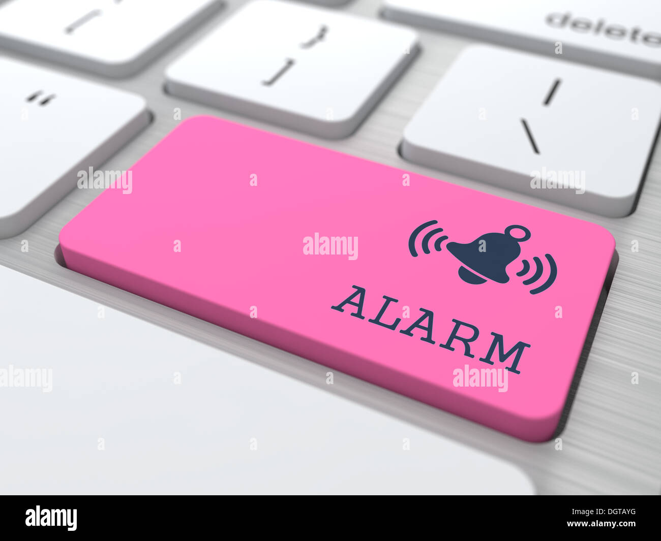 Security-Konzept - die rote Alarm-Taste. Stockfoto