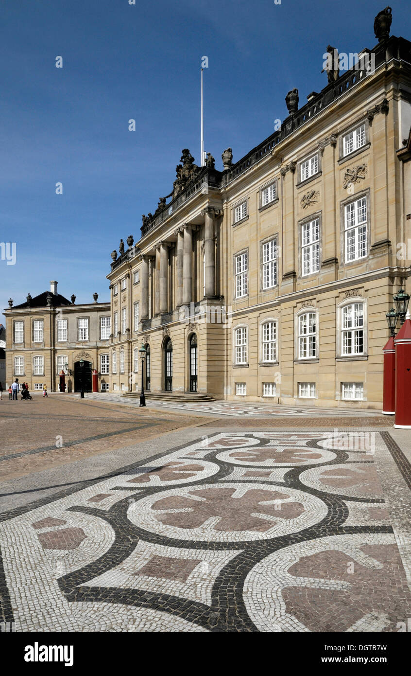 Amalienborg Palast, Kopenhagen, Dänemark, Skandinavien, Europa Stockfoto