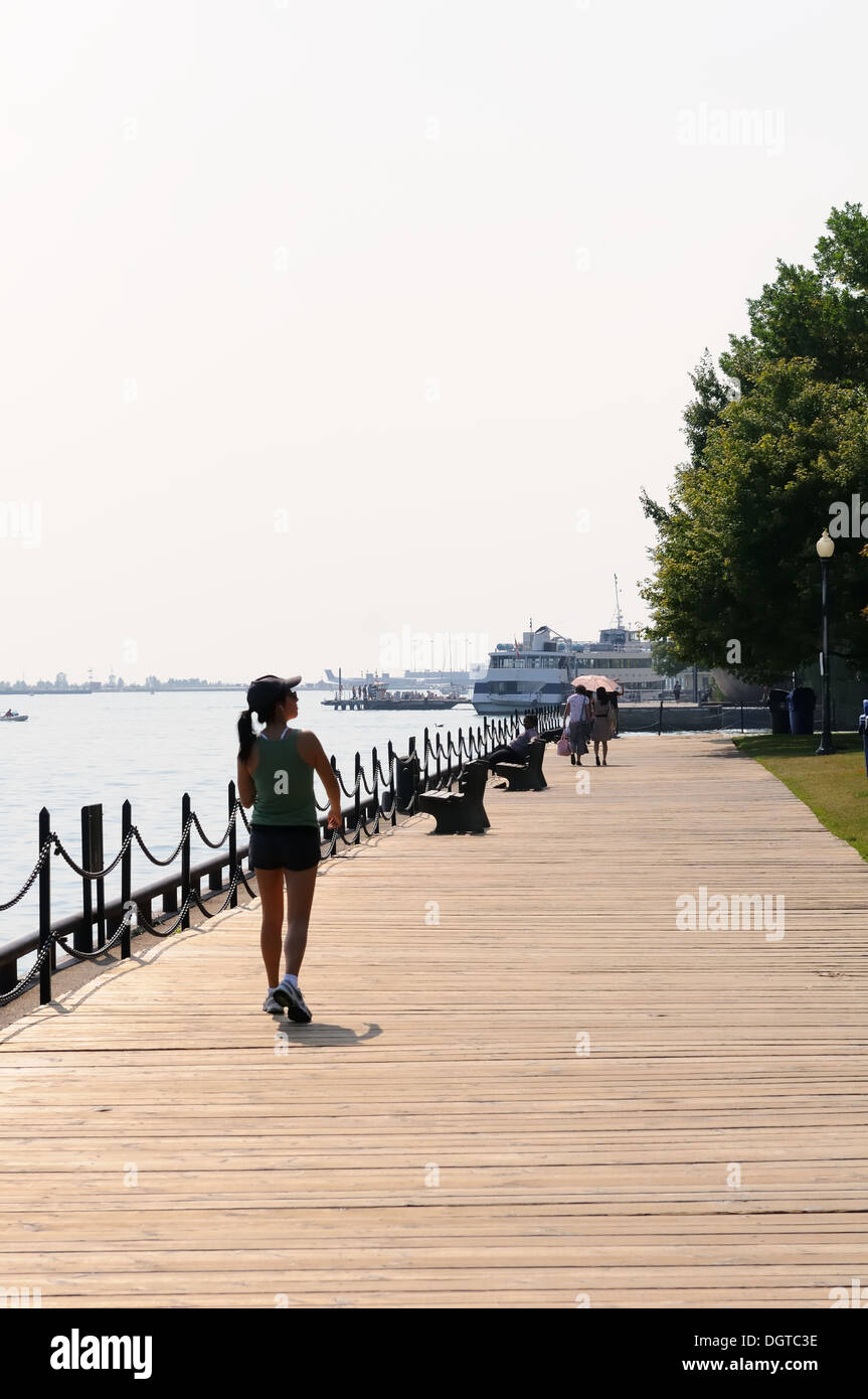 Promenade, Toronto harbour Stockfoto