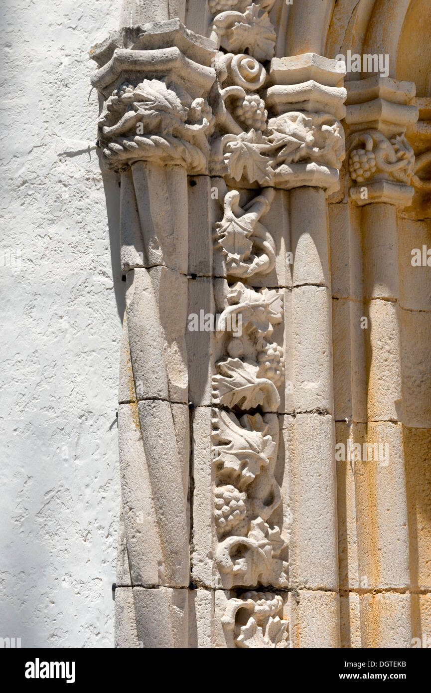Portugal, Algarve, Luz de Tavira, Kirche manuelinischen Stil Stockfoto