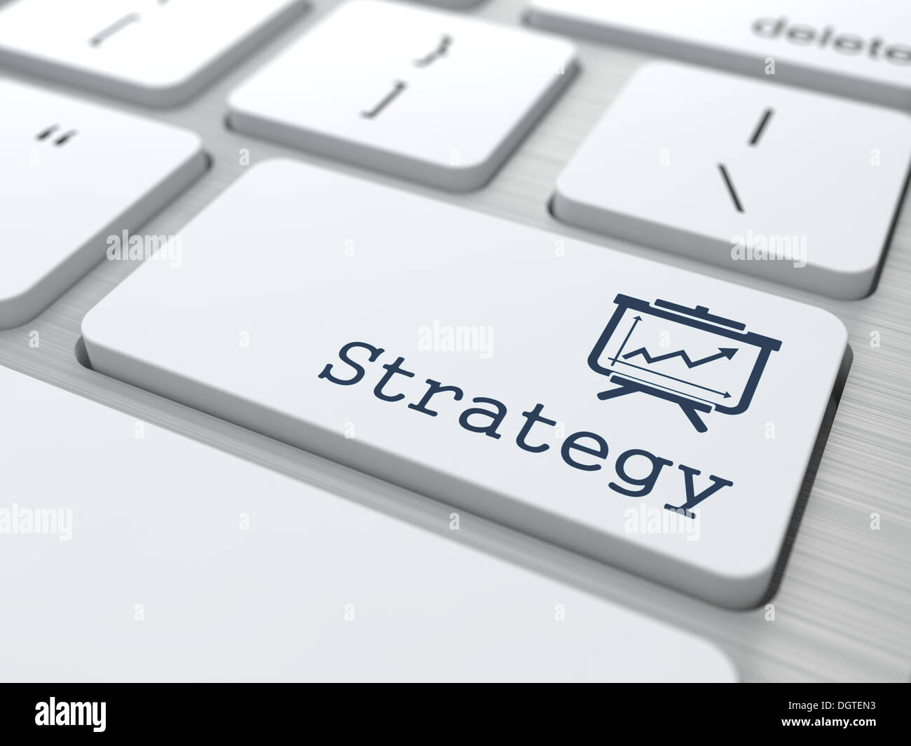 Business-Konzept. "Strategie"-Taste. Stockfoto