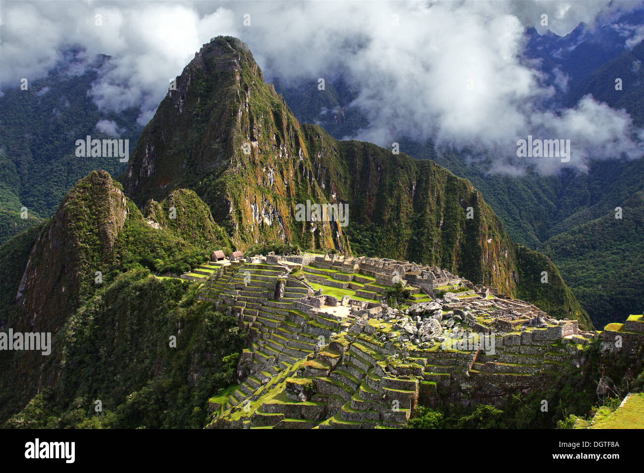 Die Inka-Ruinen von Machu Picchu in Peru Stockfoto