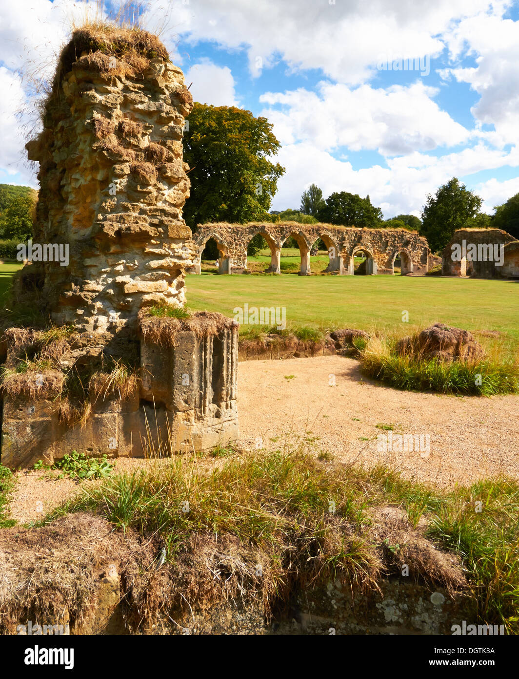 Hailes Abbey - einer zerstörten Zisterzienserabtei in der Nähe von Winchcombe in den Cotswolds UK Stockfoto