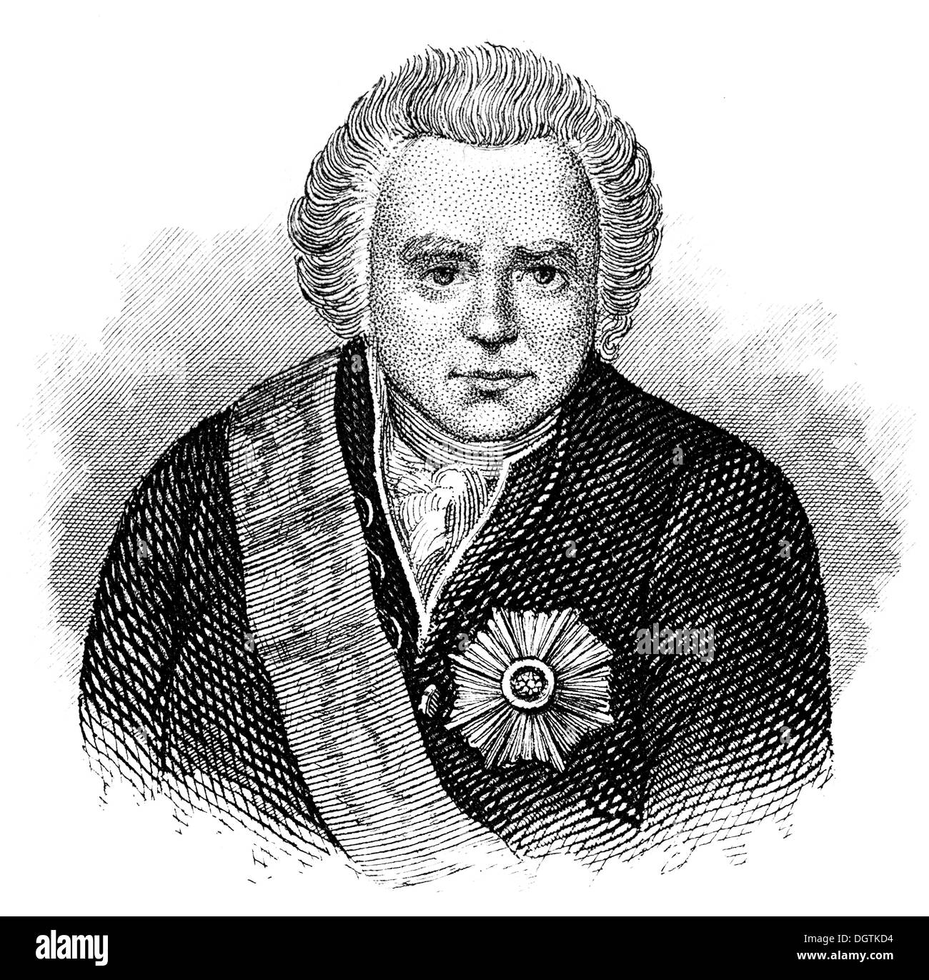 Sir Joseph Banks, 1. Baronet, GCB, PRS, 1742-1820, ein englischer Naturforscher, Botaniker und Patron der Naturwissenschaften Stockfoto