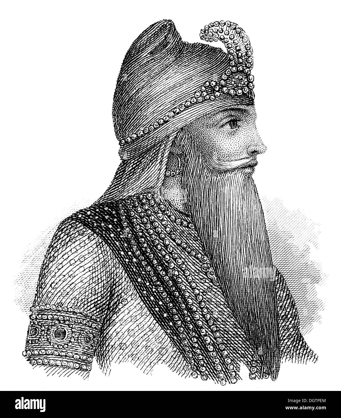 Maharaja Ranjit Singh, 1780-1839, der Gründer von Sikh Reich, Stockfoto