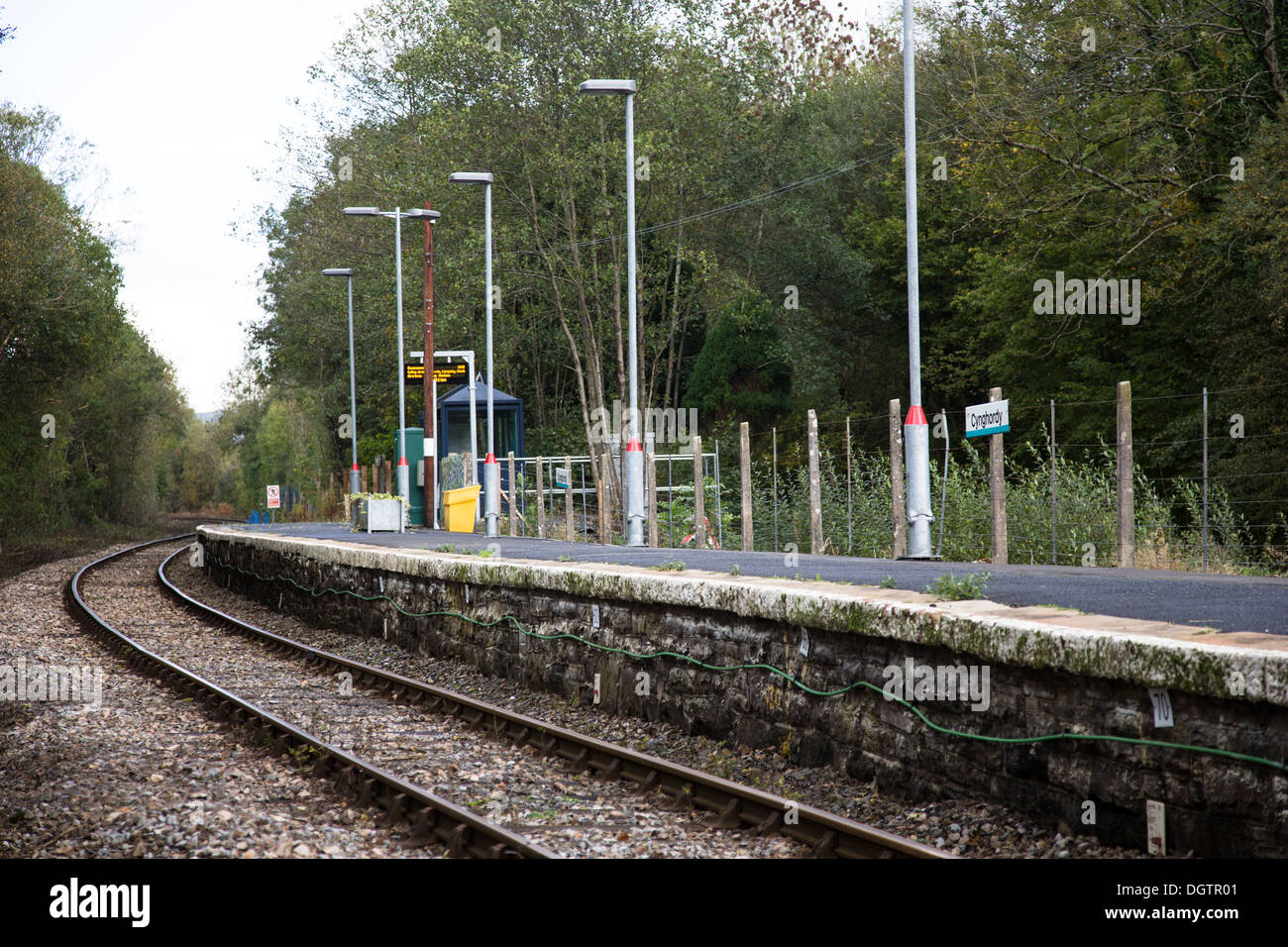 Cynghordy Station on the Heart of Wales Linie Stockfoto