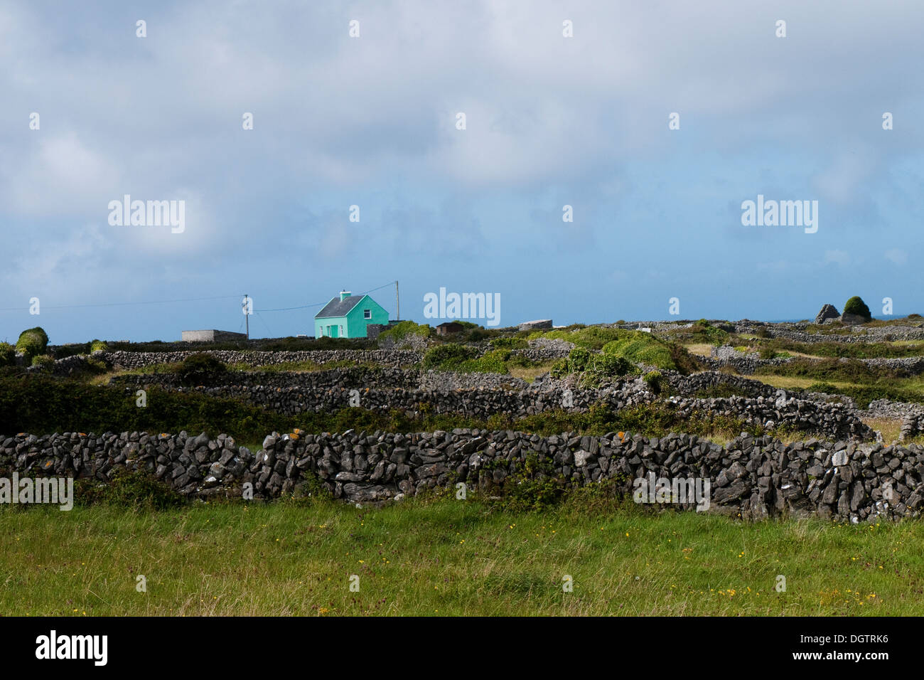 Haus auf den Aran-Inseln Inishmore, Stockfoto