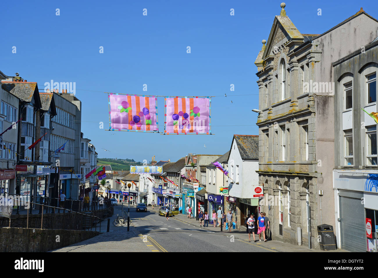 Markt Jude Street, Penzance, Cornwall, England, Vereinigtes Königreich Stockfoto