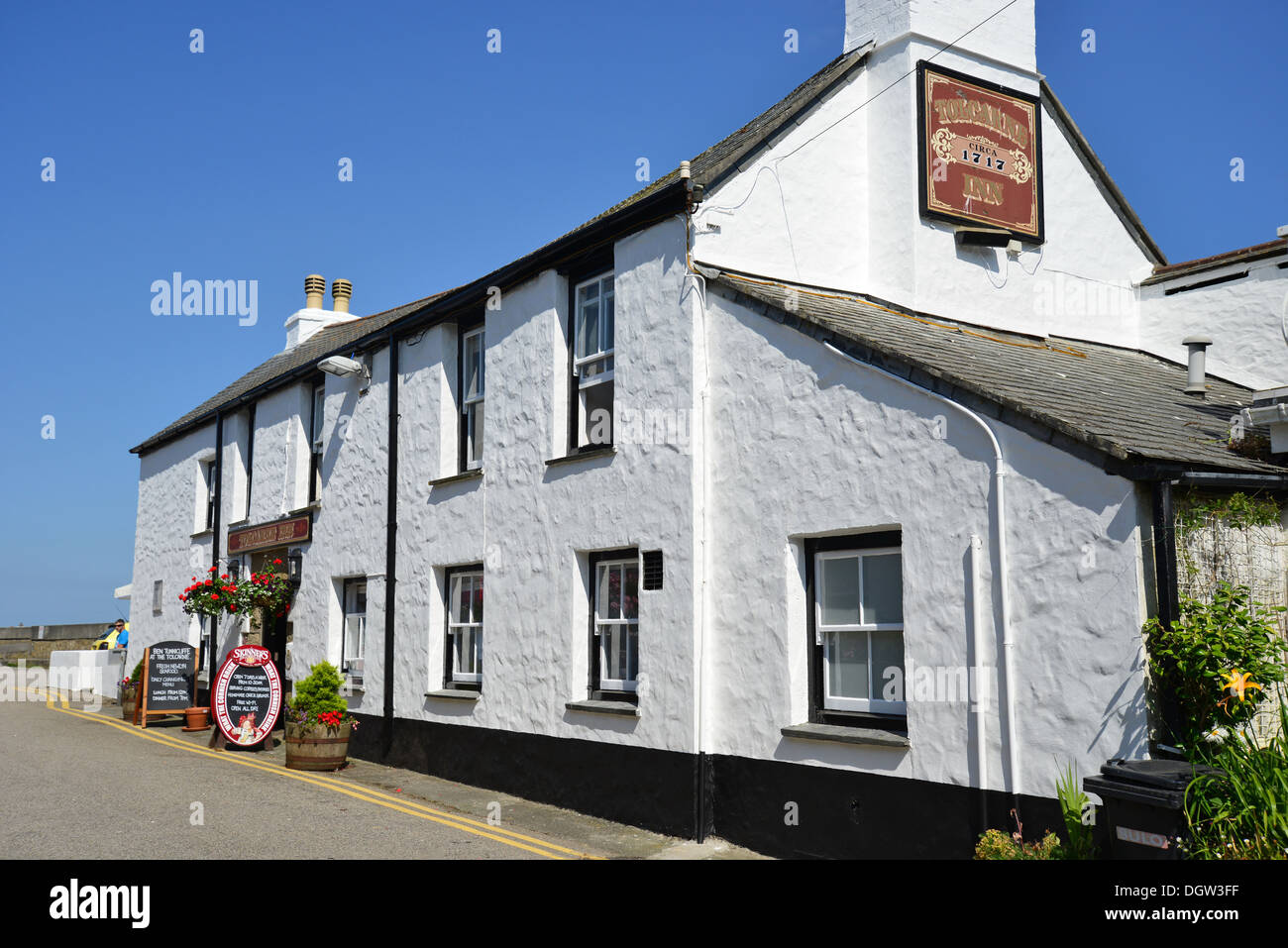 aus dem 18. Jahrhundert das Tolcarne Inn, Tolcarne Ort, Newlyn, Penzance, Cornwall, England, Vereinigtes Königreich Stockfoto