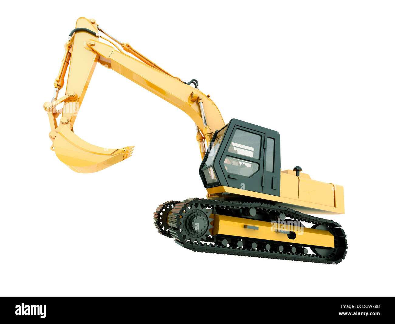 Bagger, isoliert Stockfoto