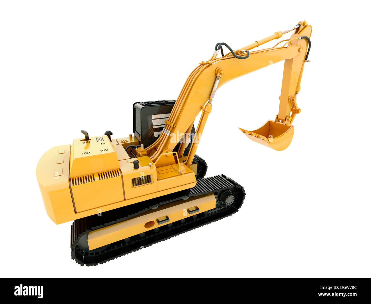 Bagger, isoliert Stockfoto