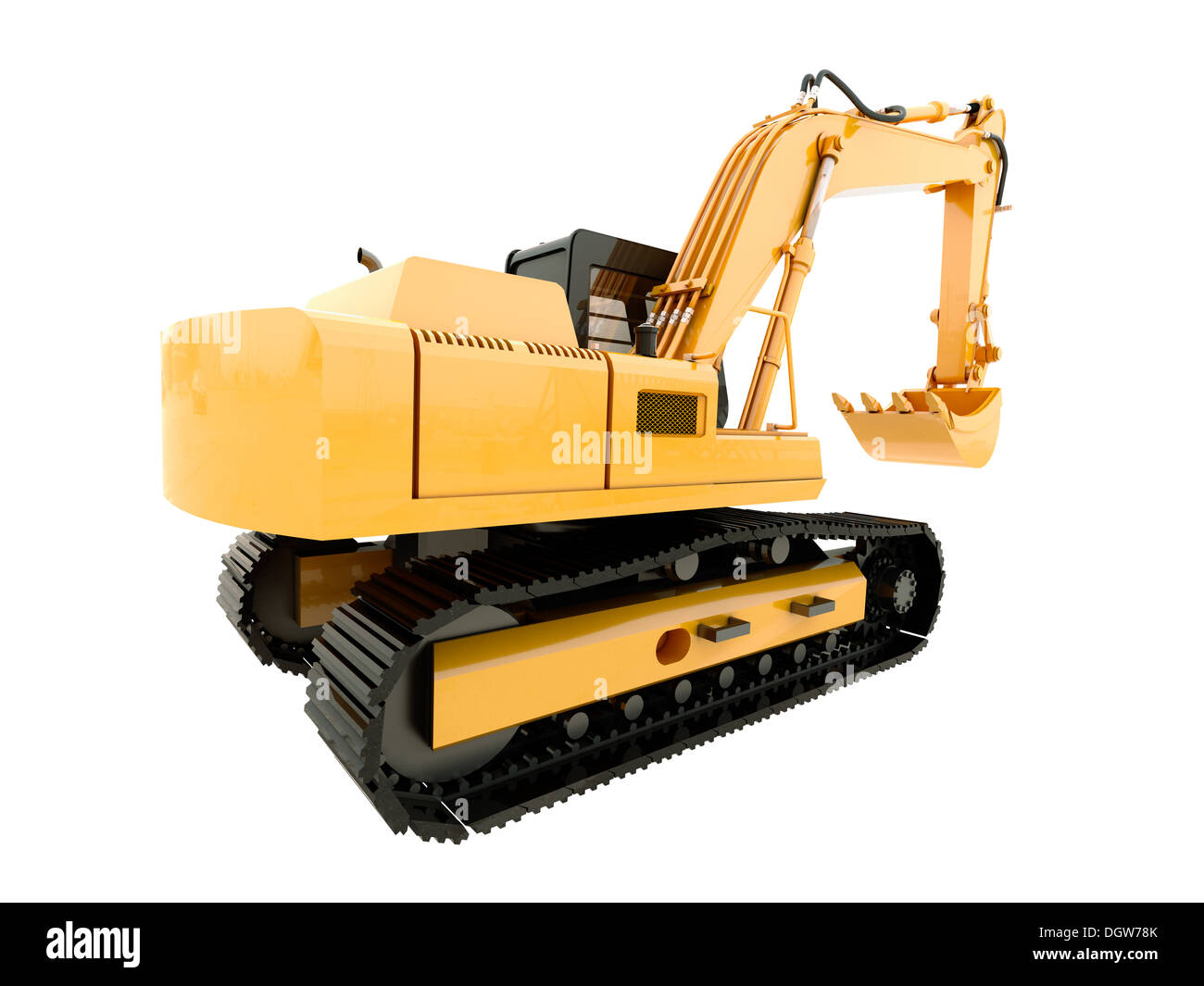 Bagger, isoliert Stockfoto