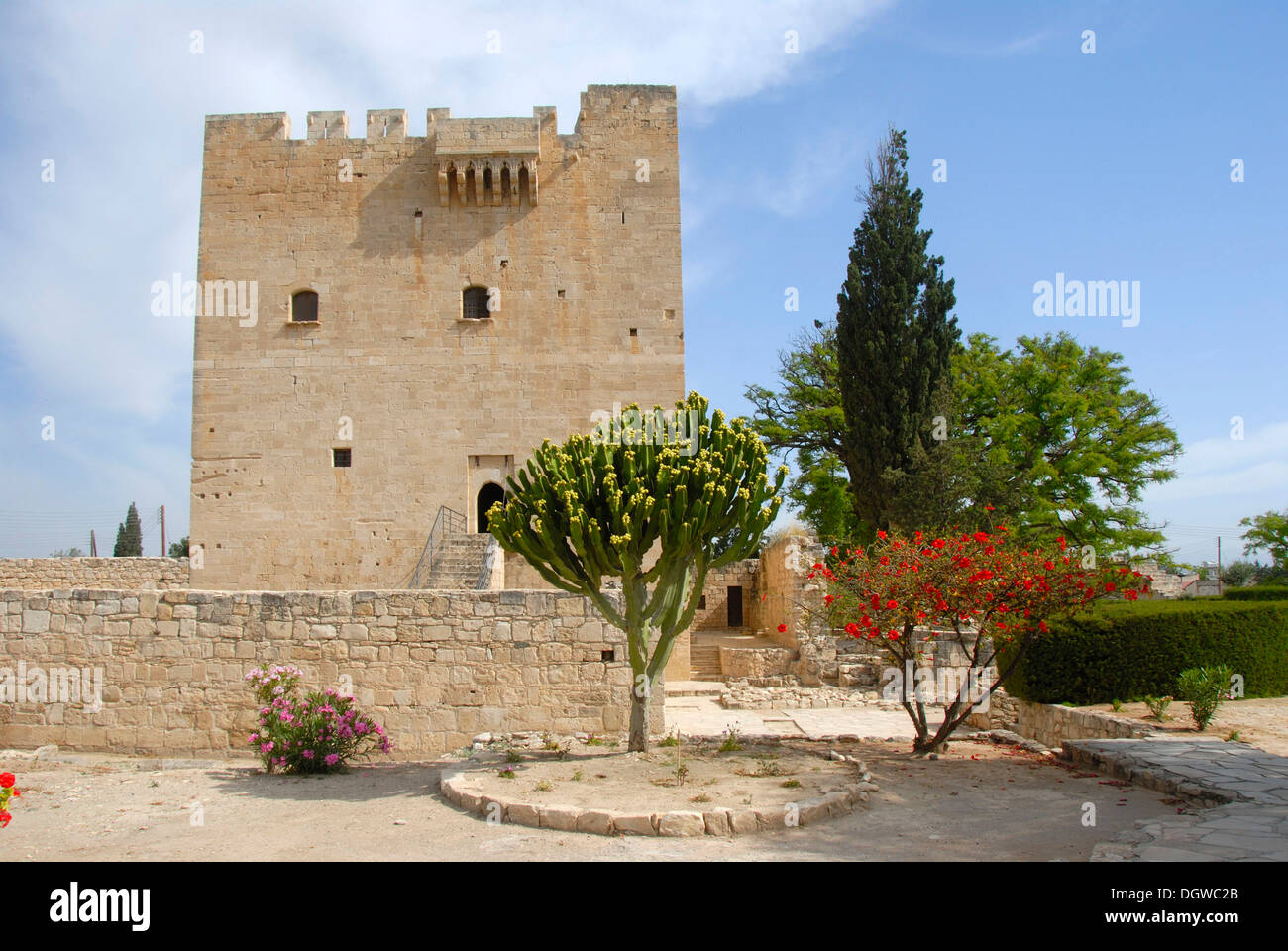 Festung der Kreuzfahrer, mittelalterliche Burg, die Ordnung der St. John, Wohnturm, Kolossi in der Nähe von Limassol, Südzypern Stockfoto