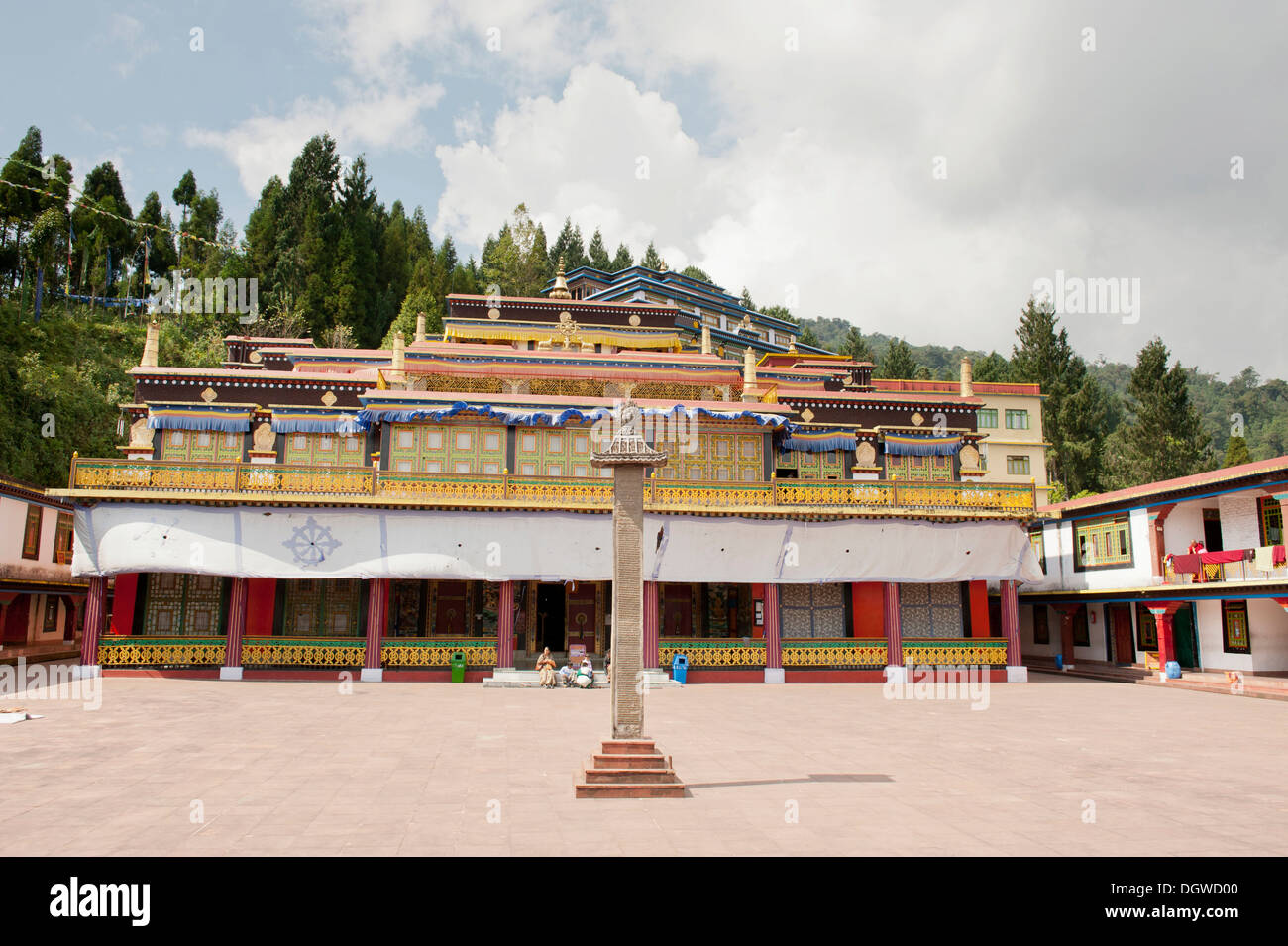 Tibetischen Buddhismus, Karma Kagyü Linie, Rumtek-Kloster in der Nähe von Gangtok, Sikkim, Himalaya, Indien, Südasien, Asien Stockfoto