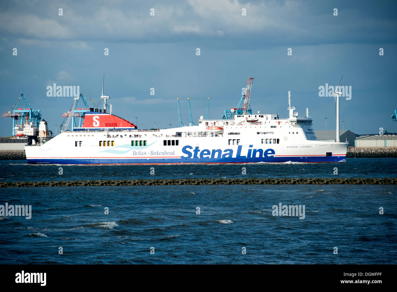 Stena Line irische See Fähre Fluss Mersey Liverpool UK Stockfoto