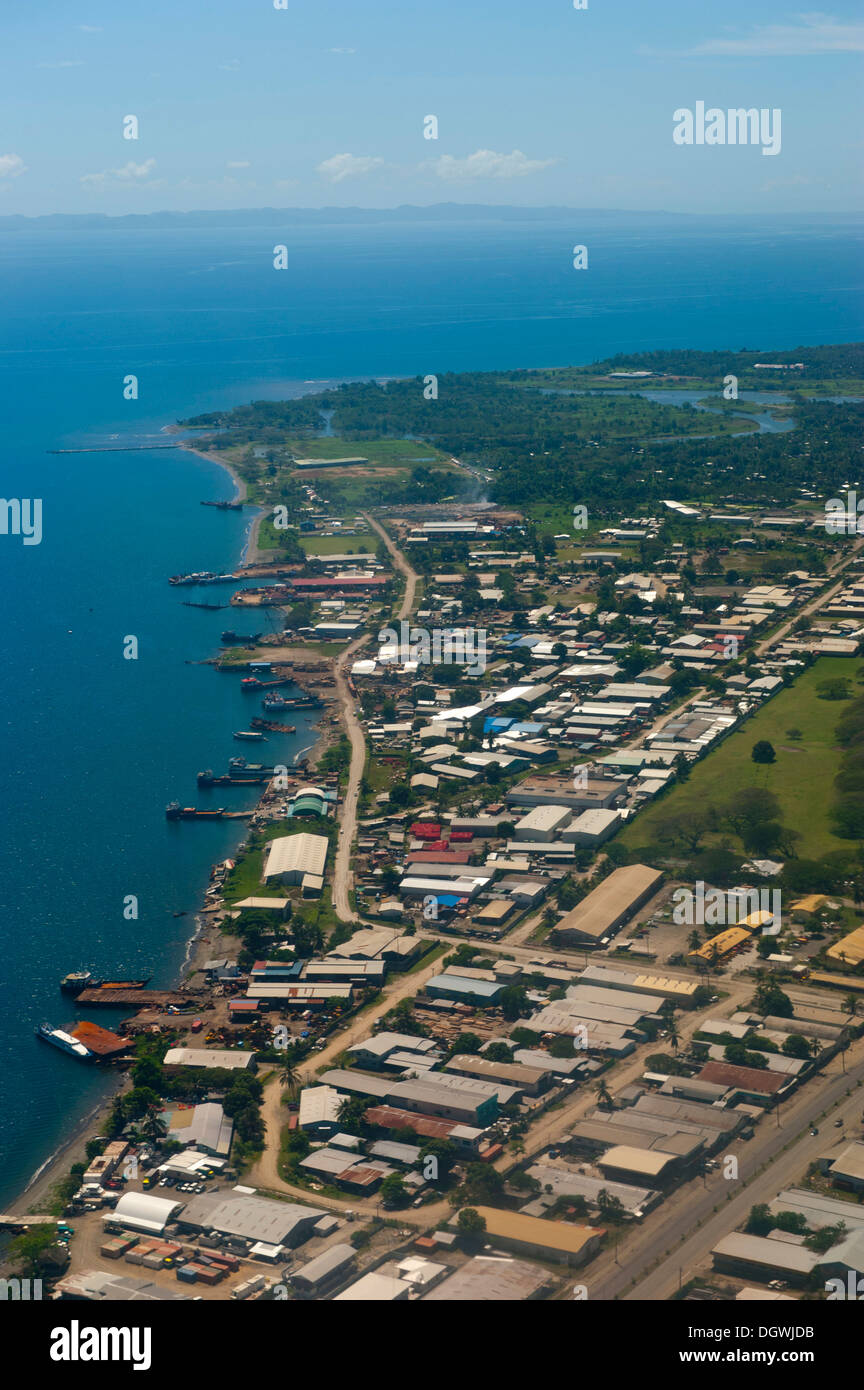 Luftaufnahme, Stadt der Provinz Honiara, Salomonen, Honiara, Honiara Stockfoto