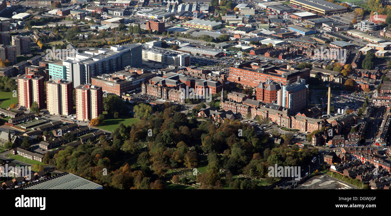 Luftaufnahme von St. James Hospital, Leeds Stockfoto