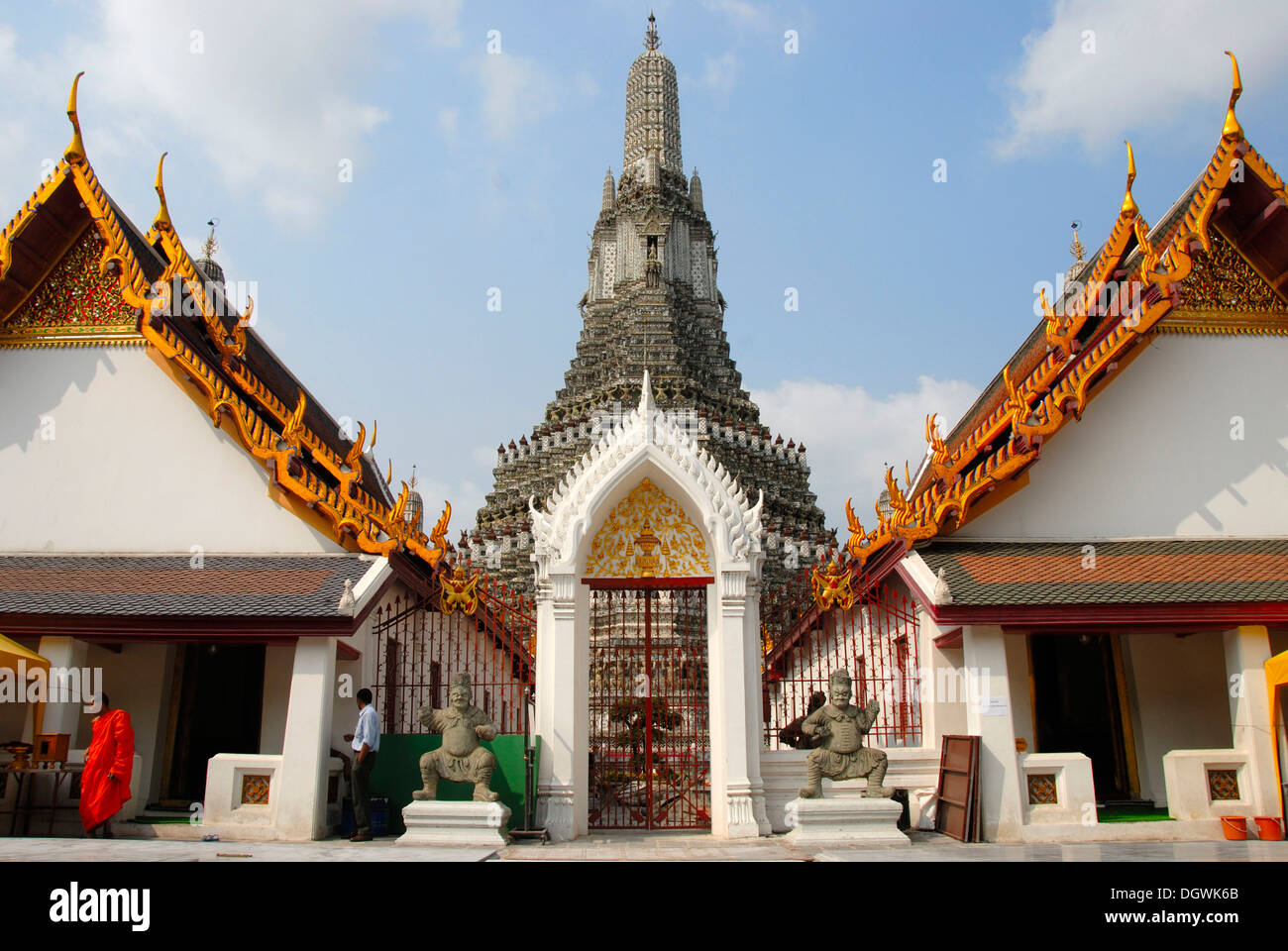 Theravada-Buddhismus, Stupa, Phra Chedi, Prang, Wat Arun, Bangkok, Thailand, Südostasien, Asien Stockfoto