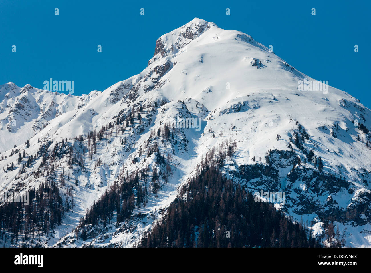 Piz S-Chalambert Dadora Berg, Sesvennagruppe, Sesvenna Range, zentralen Ostalpen, Alpen, Scuol, Kanton Graubünden Stockfoto