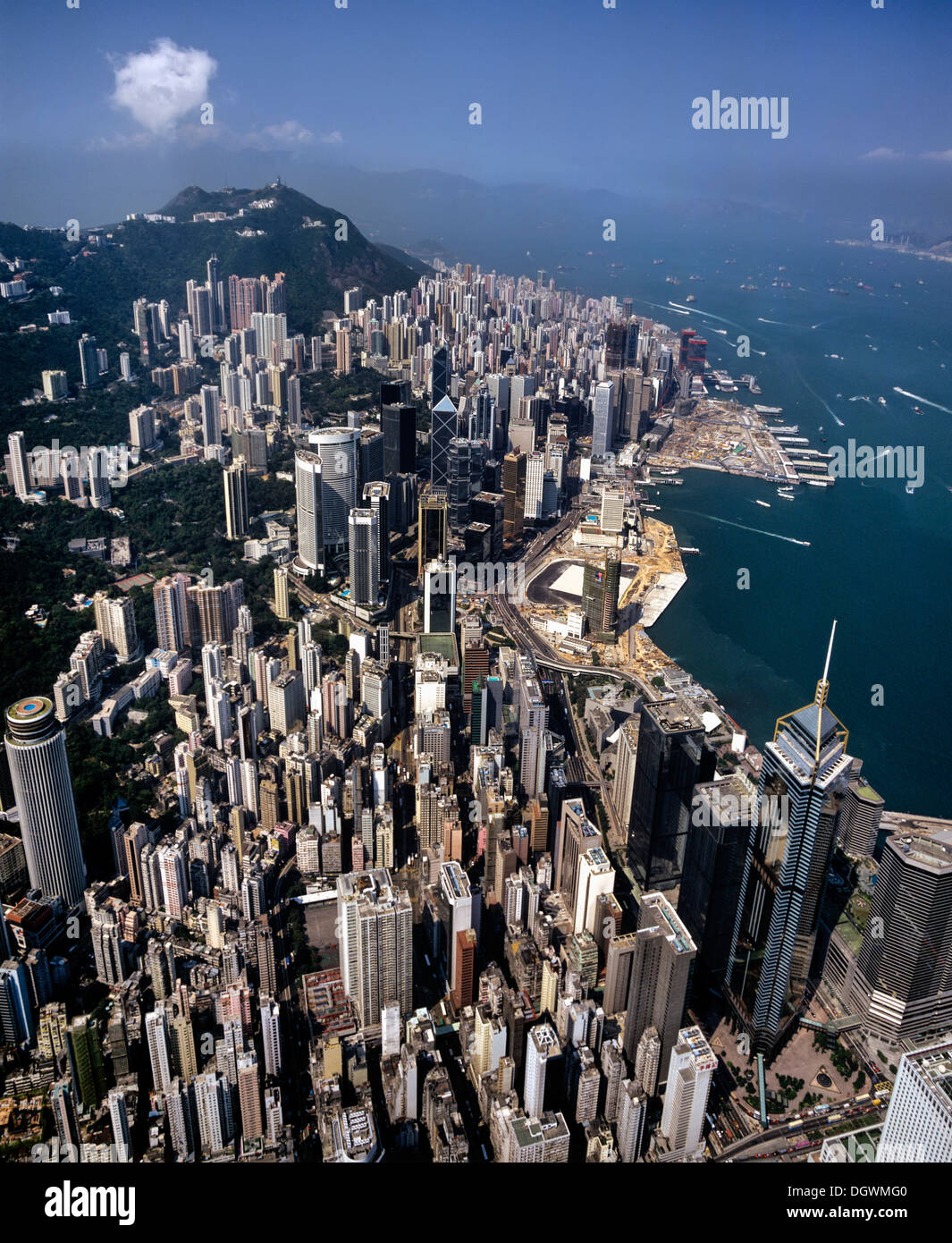 Luftaufnahme über VictoriaInsel, Skyline, Central District, Central District, Hong Kong, Hong Luftaufnahme über VictoriaInsel, Skyline, Central District, Central District, Hong Kong, Hong