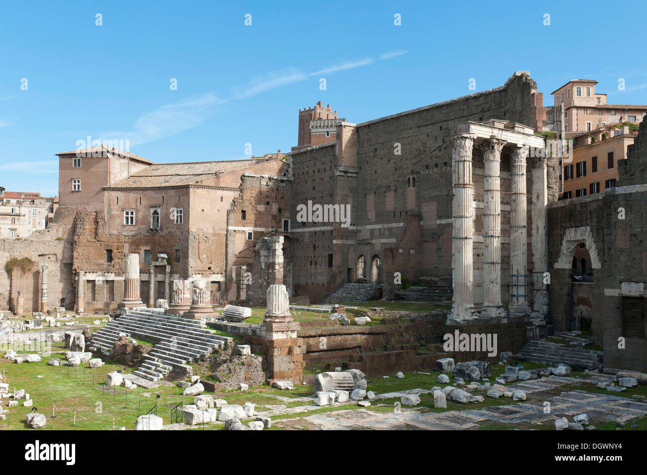 Archäologie, Ausgrabung, Ruinen, römischen Antike Forum Romanum, Forum des Augustus, Rom, Latium, Italien Stockfoto