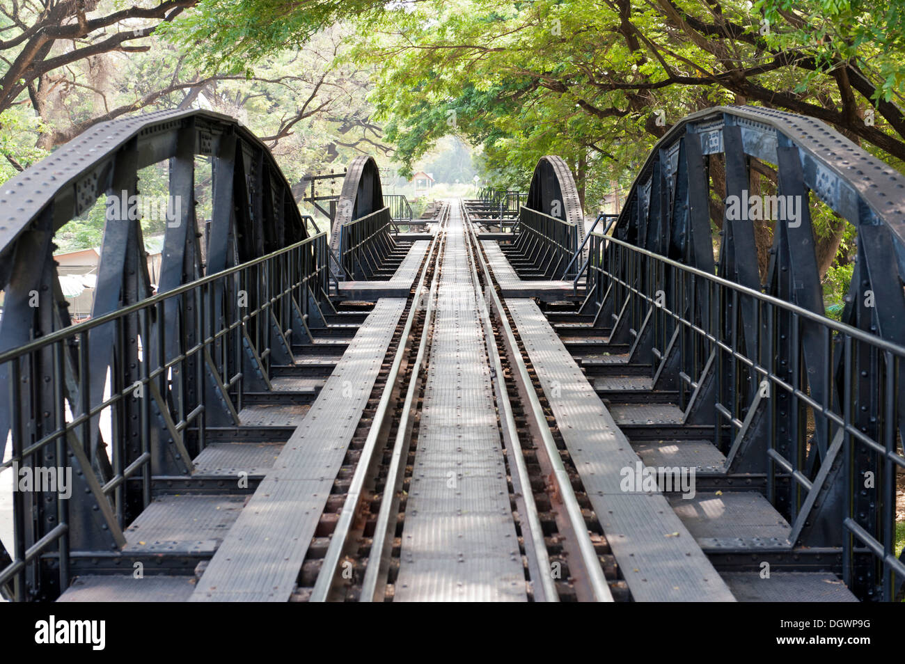 Brücke über den River Kwai, Khwae Yai, Kanchanaburi, Provinz Kanchanaburi, Thailand Stockfoto