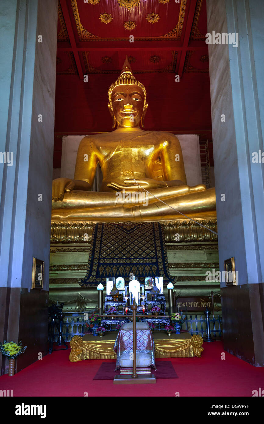 Vihan Phra Mongkons Bophit, Mongkol Bobhit, Buddha Statue, Ayutthaya, Thailand, Asien Stockfoto