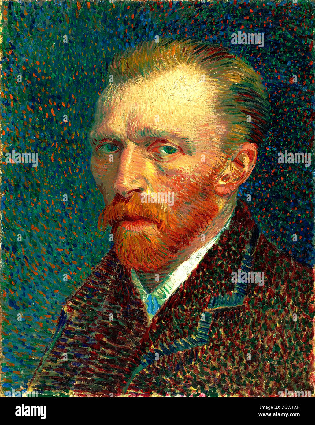 Selbstbildnis von Vincent Van Gogh 1880er Jahre Stockfoto