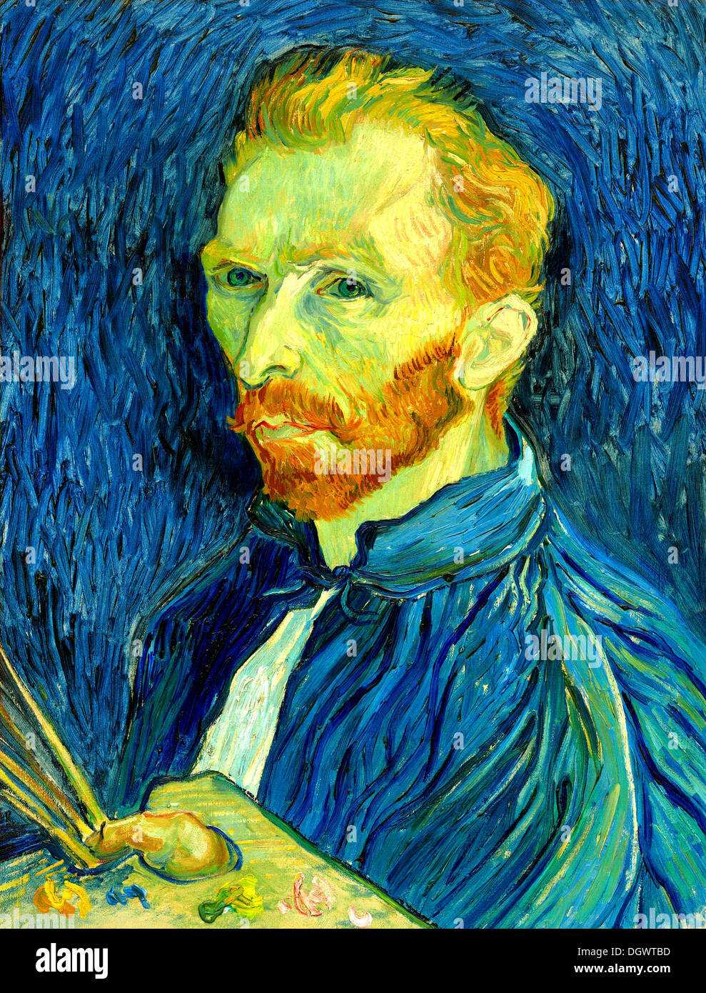 Selbstbildnis von Vincent Van Gogh 1880er Jahre Stockfoto