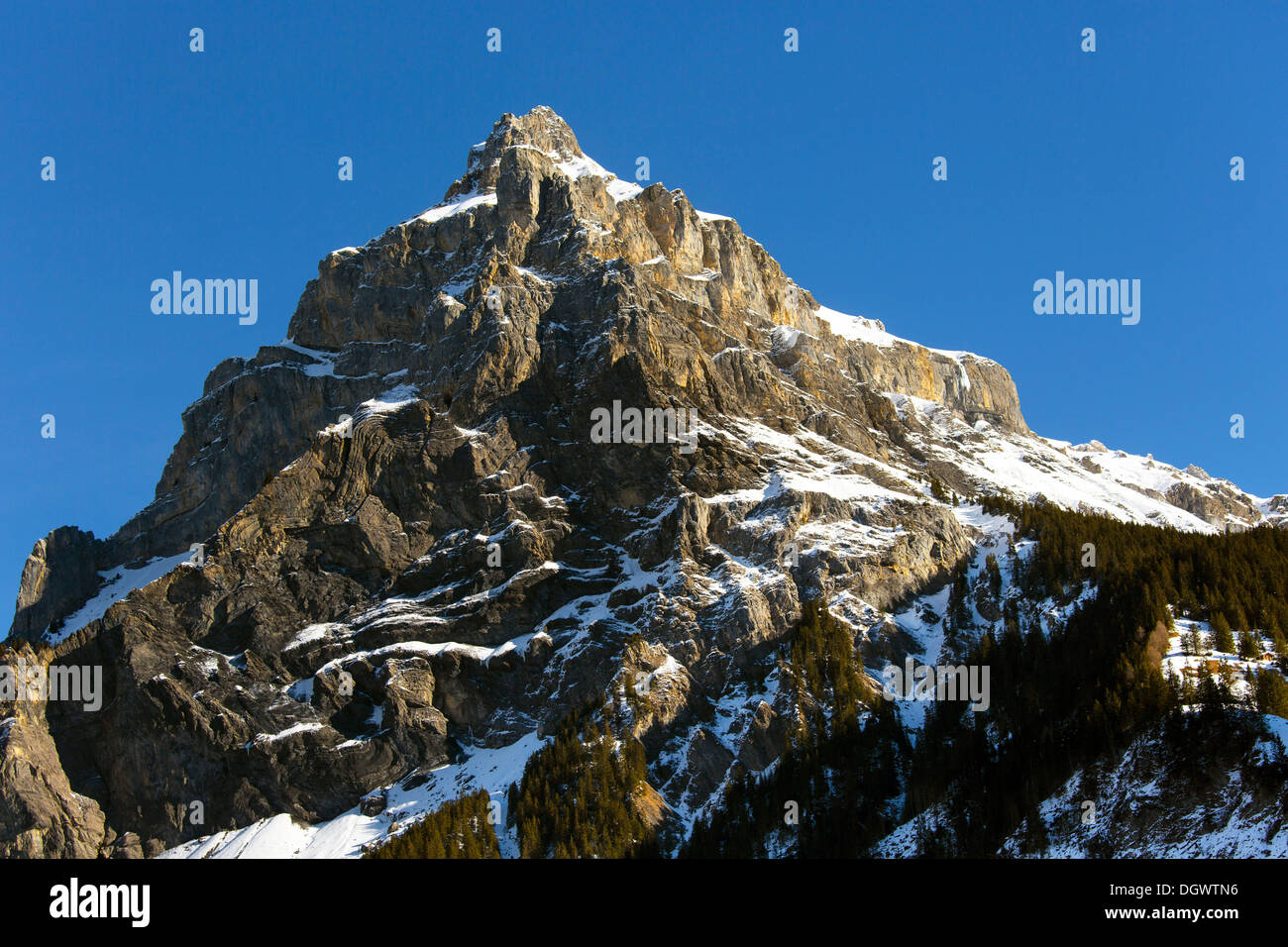 Bire Berg, 2502m, lokalen Berg von Kandersteg, Berner Alpen, Kandersteg, Kanton Bern, Schweiz Stockfoto