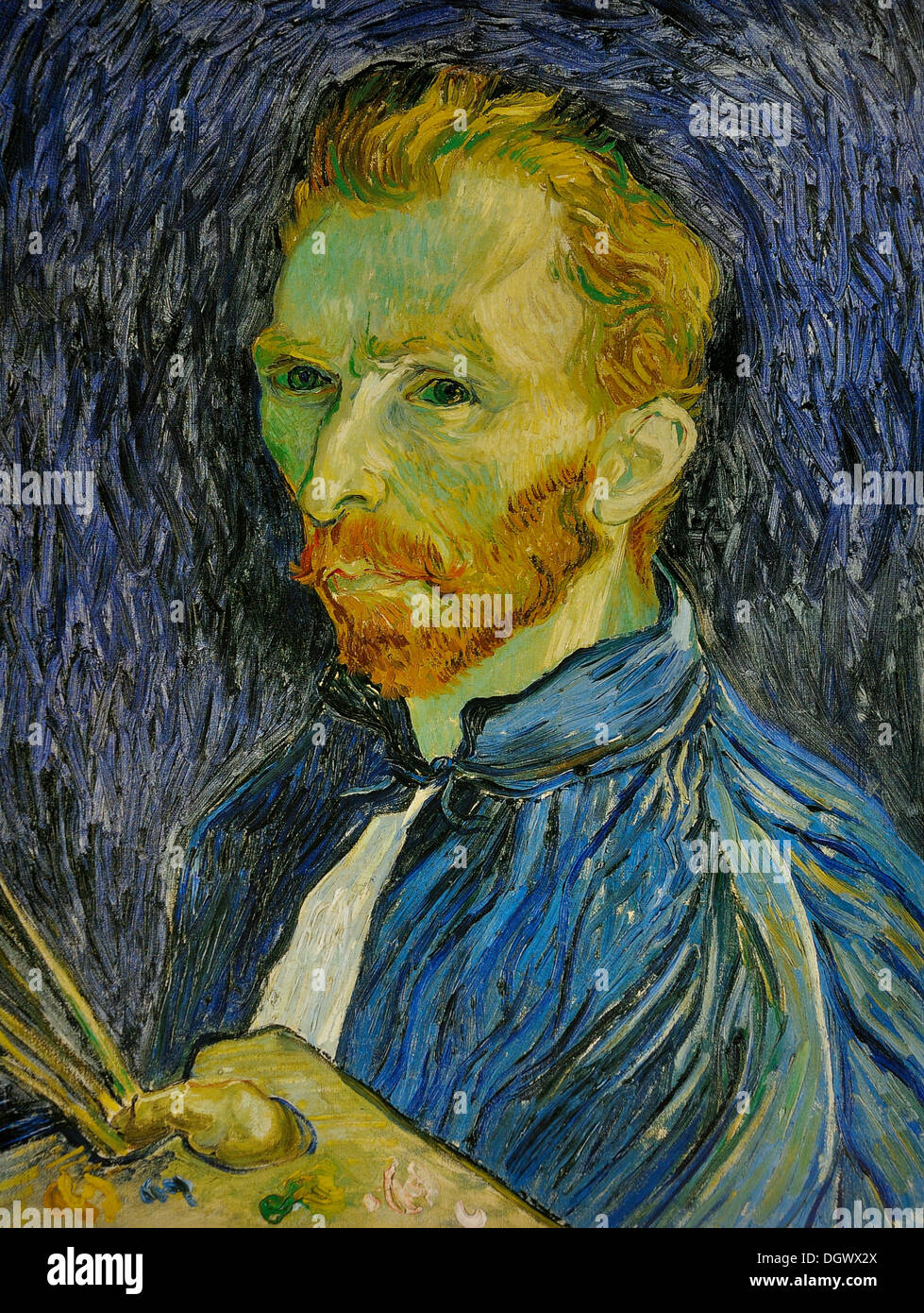 Selbstbildnis von Vincent Van Gogh 1889 Stockfoto