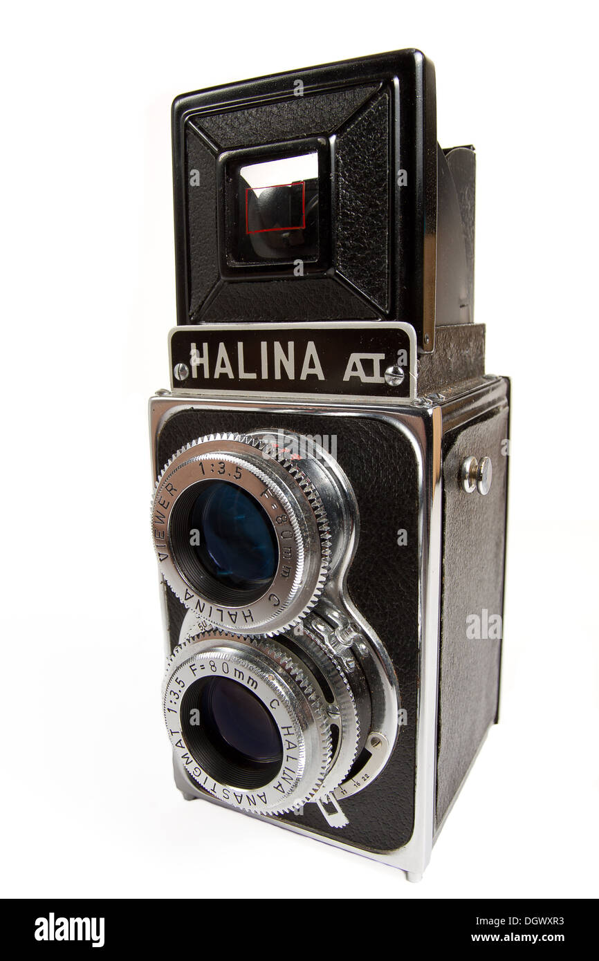 Halina AI Twin Lens Reflex-Kamera Stockfoto