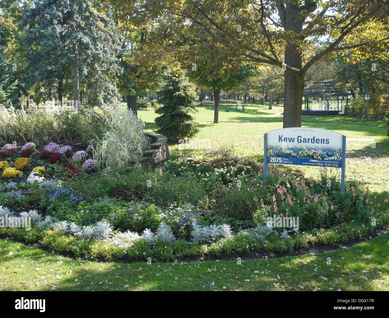 Kew Gardens ist ein großer Park in Nähe der Strände von Toronto, Ontario, Kanada. Stockfoto