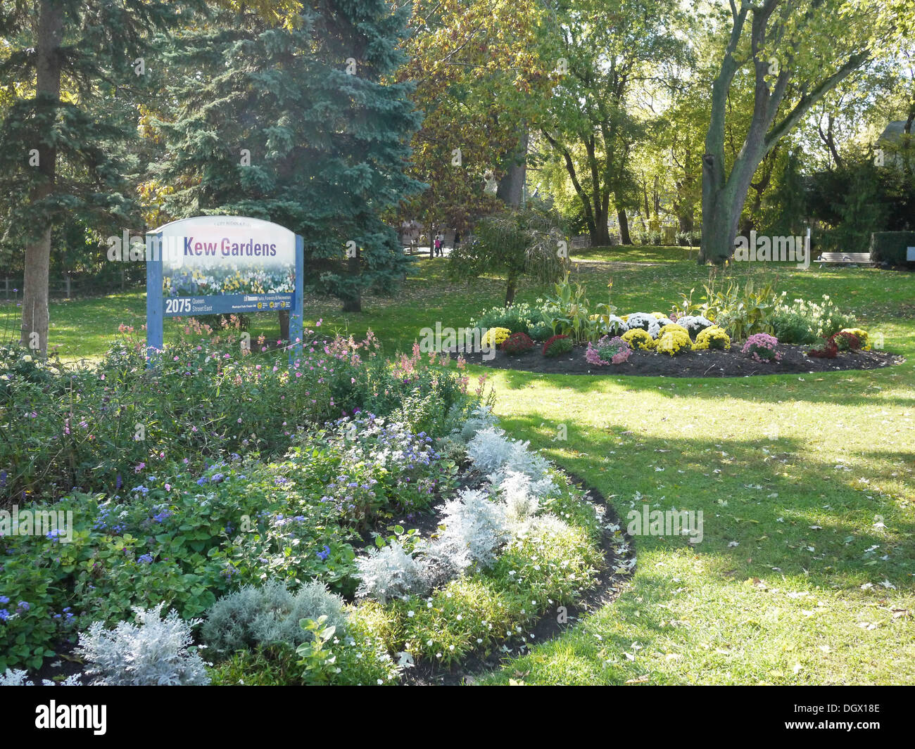 Kew Gardens ist ein großer Park in Nähe der Strände von Toronto, Ontario, Kanada. Stockfoto