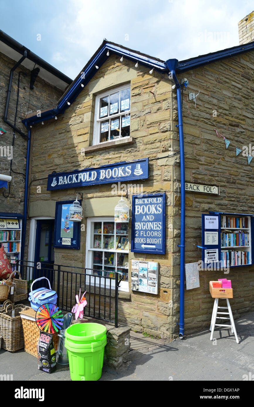 Backfold Bücher, Backfold, Hay-on-Wye, Powys, Wales, Vereinigtes Königreich Stockfoto