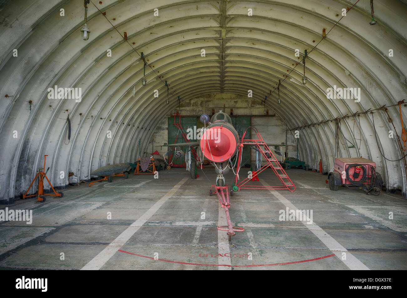 MIG-21 SMT Flugzeuge, eine relativ seltene Version in Deutschland, im Jahr 1993 durch die sowjetischen Luftstreitkräfte während ihren Rückzug zurückgelassen, Stockfoto