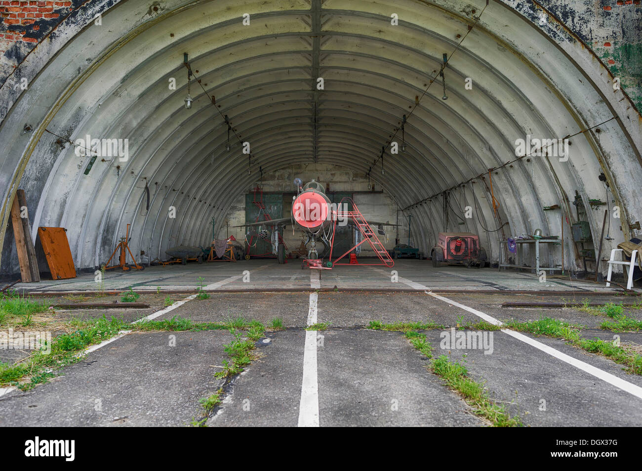 MIG-21 SMT Flugzeuge, eine relativ seltene Version in Deutschland, im Jahr 1993 durch die sowjetischen Luftstreitkräfte während ihren Rückzug zurückgelassen, Stockfoto